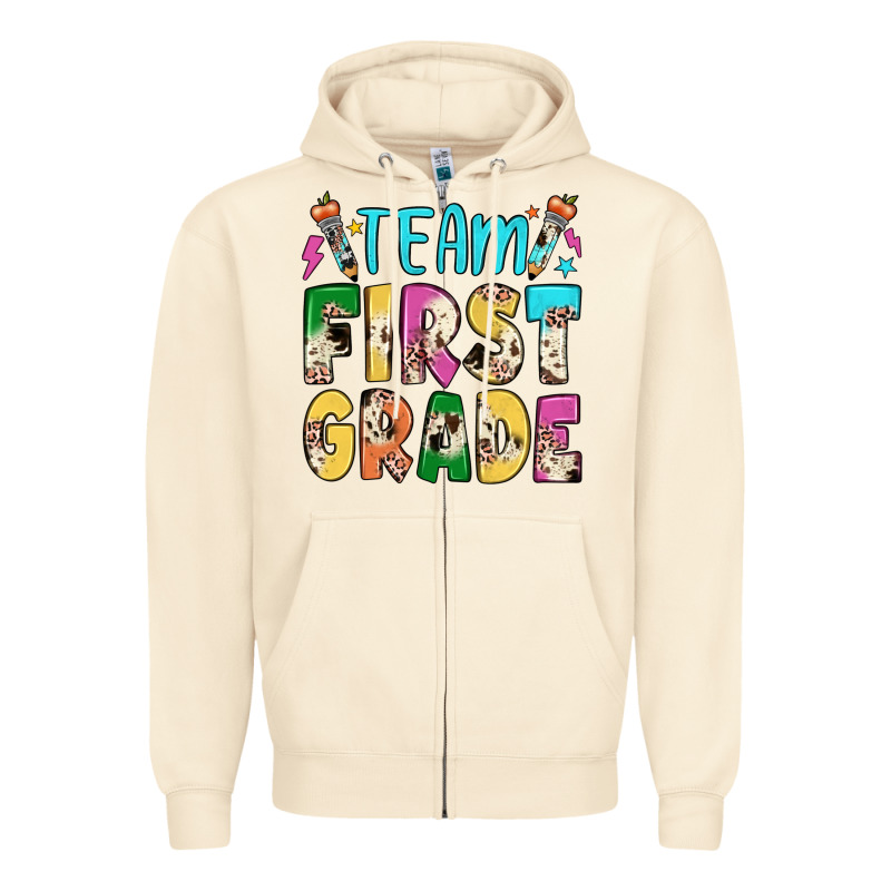Team First Grade Zipper Hoodie by JahusDesignShop | Teevron