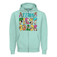 Seafoam team first grade Zipper Hoodie - JahusDesignShop