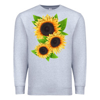 Heather Grey treetops sunflower Premium Sweatshirt - LillyAllenDesigns