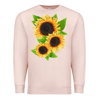 Pale Pink treetops sunflower Premium Sweatshirt - LillyAllenDesigns