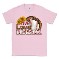 Bubblegum Pink live love baseball Classic Tee - HRA Design Shop