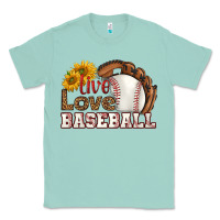 Seafoam live love baseball Classic Tee - HRA Design Shop