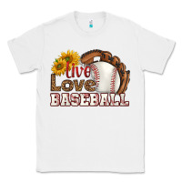 White live love baseball Classic Tee - HRA Design Shop
