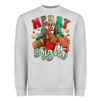 Heather Grey merry and bright black kid sneakers Heavyweight Sweatshirt - RanaPortraitStore