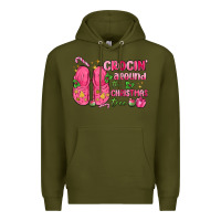 Army Green crocin' around the christmas tree Premium Hoodie - MaliasSmallBusiness