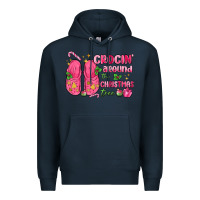 Navy crocin' around the christmas tree Premium Hoodie - MaliasSmallBusiness