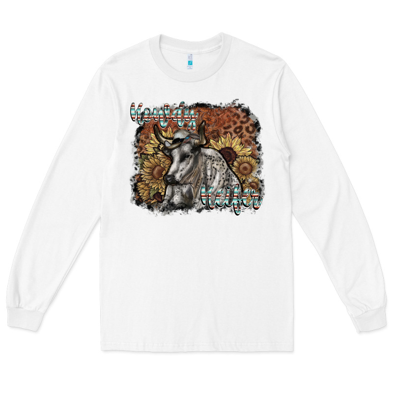 Howdy Heifer Long Sleeve Tee by SublimationCraftShop | Teevron