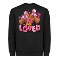 Black loved valentine's day afro girl sneakers Heavyweight Sweatshirt - RanaPortraitStore