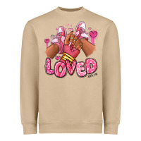 Mushroom loved valentine's day afro girl sneakers Heavyweight Sweatshirt - RanaPortraitStore
