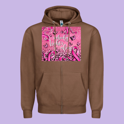 Nobody Fights Alone Zipper Hoodie Designed By Adodesignshop