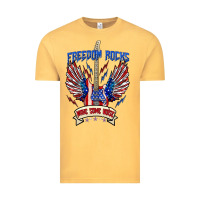 Vintage Mustard freedom rocks make some noise Vintage Tee - texasbilliewilder