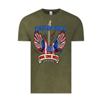 Vintage Olive freedom rocks make some noise Vintage Tee - texasbilliewilder