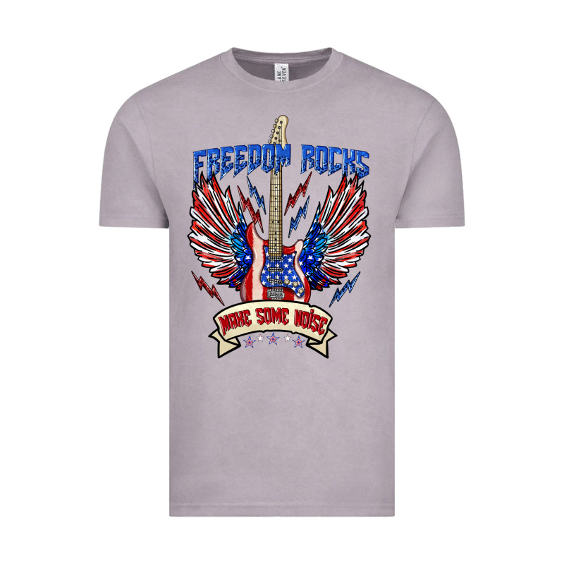 Freedom Rocks Make Some Noise Vintage Tee by texasbilliewilder | Teevron