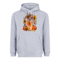 Heather Grey pumpkin spice ice latte Heavyweight Hoodie - Jasminsmagicworld