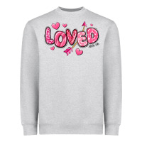 Heather Grey loved valentines day Heavyweight Sweatshirt - RanaPortraitStore