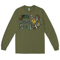 Army Green jesus is the anchor of my soul Long Sleeve Tee - SublimationCraftShop