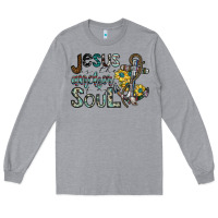 Heather Grey jesus is the anchor of my soul Long Sleeve Tee - SublimationCraftShop