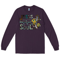 Plum jesus is the anchor of my soul Long Sleeve Tee - SublimationCraftShop