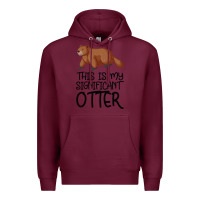 Burgundy this is my significant otter Premium Hoodie - Bettercallsaul