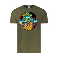 Vintage Olive pineapple relaxing Vintage Tee - BarkalooDesign