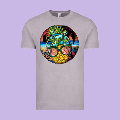 Pineapple Relaxing Vintage Tee Designed By Barkaloodesign