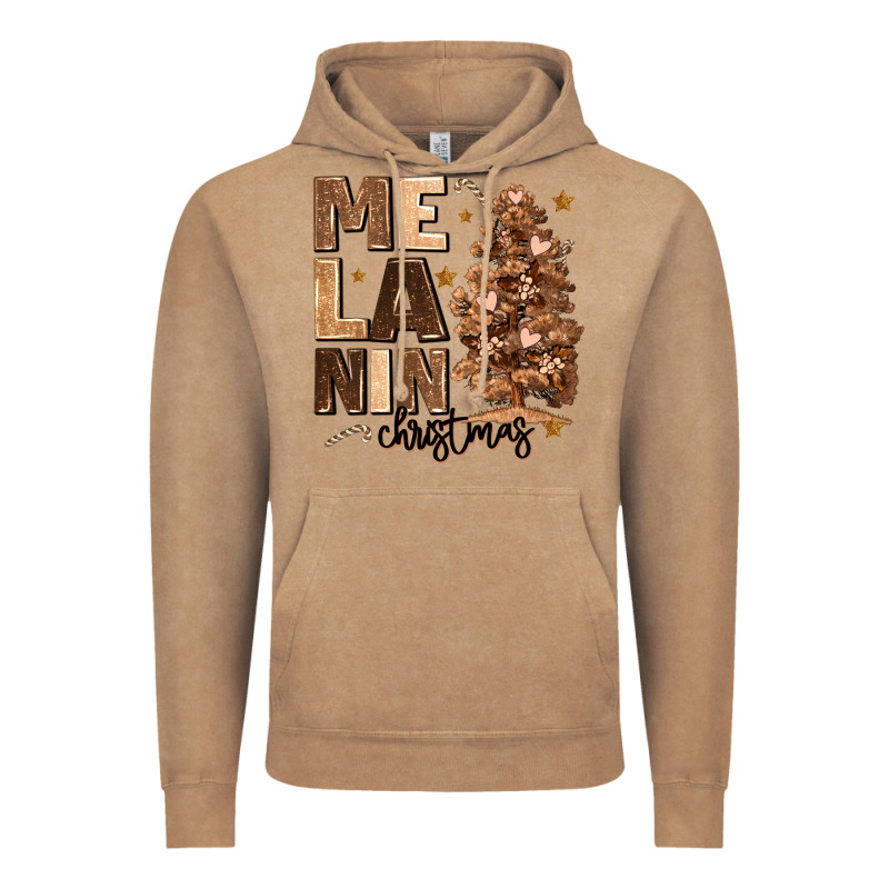 Melanin Christmas With Christmas Tree Vintage Hoodie by MaliasSmallBusiness | Teevron