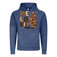 Vintage Denim melanin christmas with christmas tree Vintage Hoodie - MaliasSmallBusiness