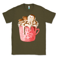 Army Green hotcocoa with snowman  fa element Classic Tee - FaDigitalArtStudio