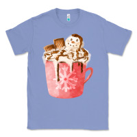 Colony Blue hotcocoa with snowman  fa element Classic Tee - FaDigitalArtStudio