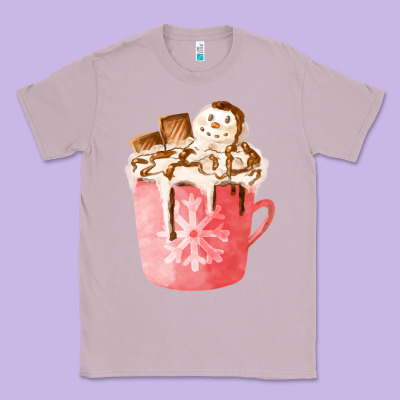 Hotcocoa With Snowman  Fa Element Classic Tee Designed By Fadigitalartstudio