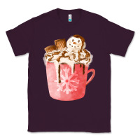Plum hotcocoa with snowman  fa element Classic Tee - FaDigitalArtStudio
