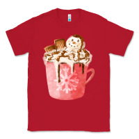 Red hotcocoa with snowman  fa element Classic Tee - FaDigitalArtStudio
