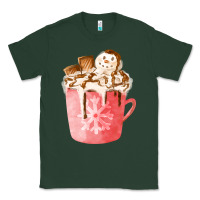 Sports Green hotcocoa with snowman  fa element Classic Tee - FaDigitalArtStudio