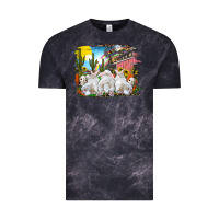 Cloud Black easter farm with bunnies Vintage Tee - RanaPortraitStore