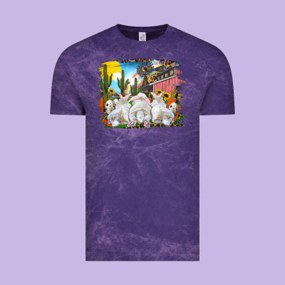 Vintage Tee easter farm with bunnies