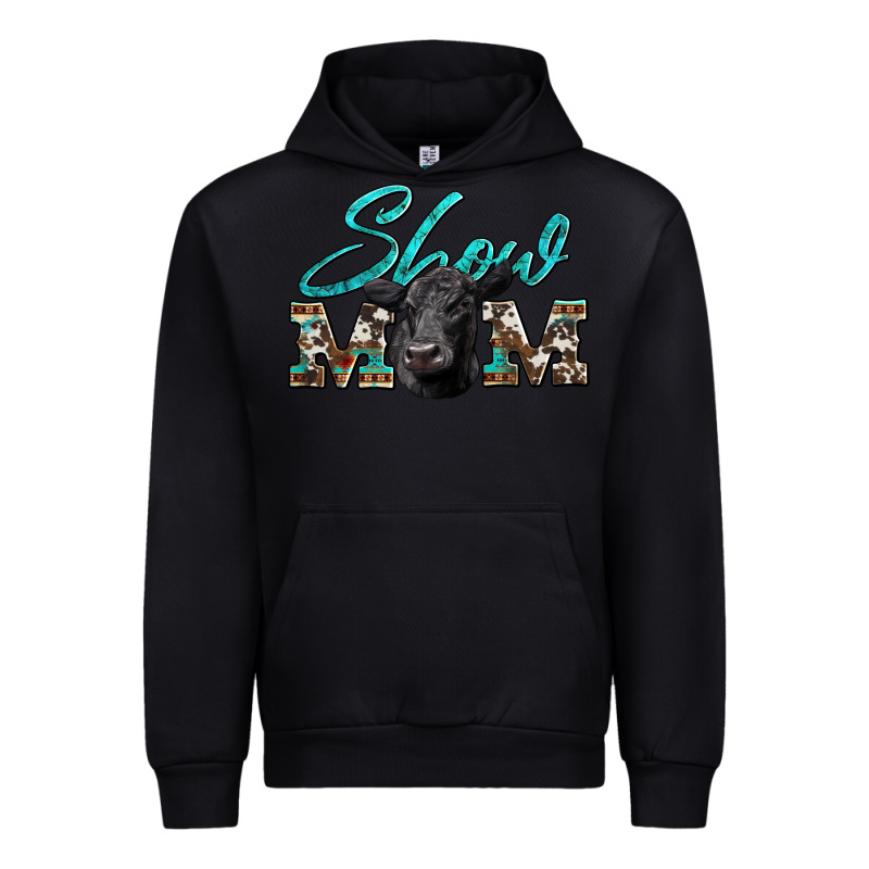 Show Mom Aztec Cowhide Black Angus Urban Hoodie by Artiststas | Teevron