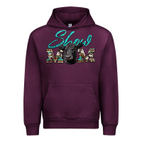 Mauve Wine show mom aztec cowhide black angus Urban Hoodie - Artiststas