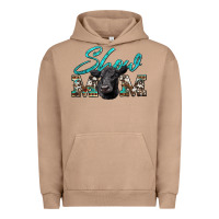 Pigment Burro show mom aztec cowhide black angus Urban Hoodie - Artiststas