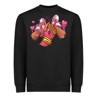 Black valentines day afro girl sneakers Heavyweight Sweatshirt - RanaPortraitStore
