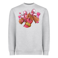Valentines Day Afro Girl Sneakers Heavyweight Sweatshirt | Teevron