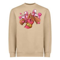 Mushroom valentines day afro girl sneakers Heavyweight Sweatshirt - RanaPortraitStore