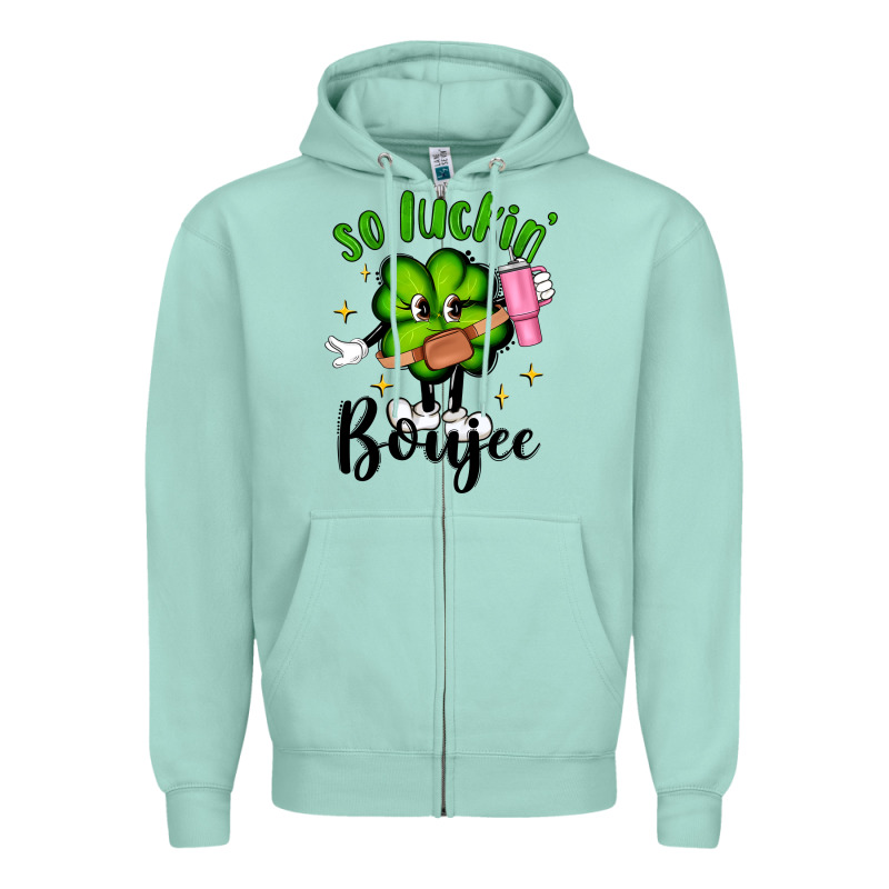 So Luckin Boujee Zipper Hoodie by Artiststas | Teevron