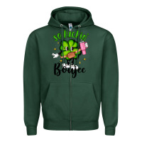 Sports Green so luckin boujee Zipper Hoodie - Artiststas