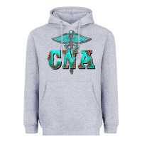 Heather Grey western nurse certified nurse assistant medilcal symbol Heavyweight Hoodie - BarkalooDesign