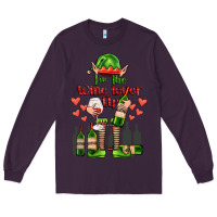 Plum im the wine lover elf Long Sleeve Tee - FaDigitalArtStudio
