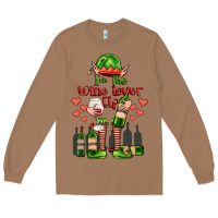 Toasted Coconut im the wine lover elf Long Sleeve Tee - FaDigitalArtStudio