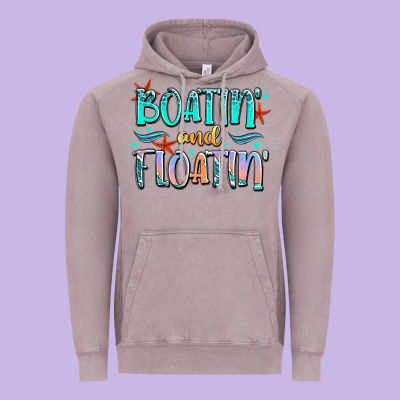 Boatin' And Floatin' Vintage Hoodie Designed By Jahusdesignshop