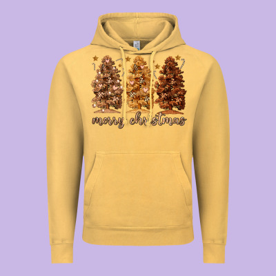 Vintage Hoodie melanin christmas trees