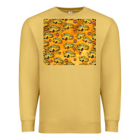 Antique Gold school bus pattern tumbler 20oz Premium Sweatshirt - Jasminsmagicworld