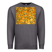 Charcoal Heather school bus pattern tumbler 20oz Premium Sweatshirt - Jasminsmagicworld